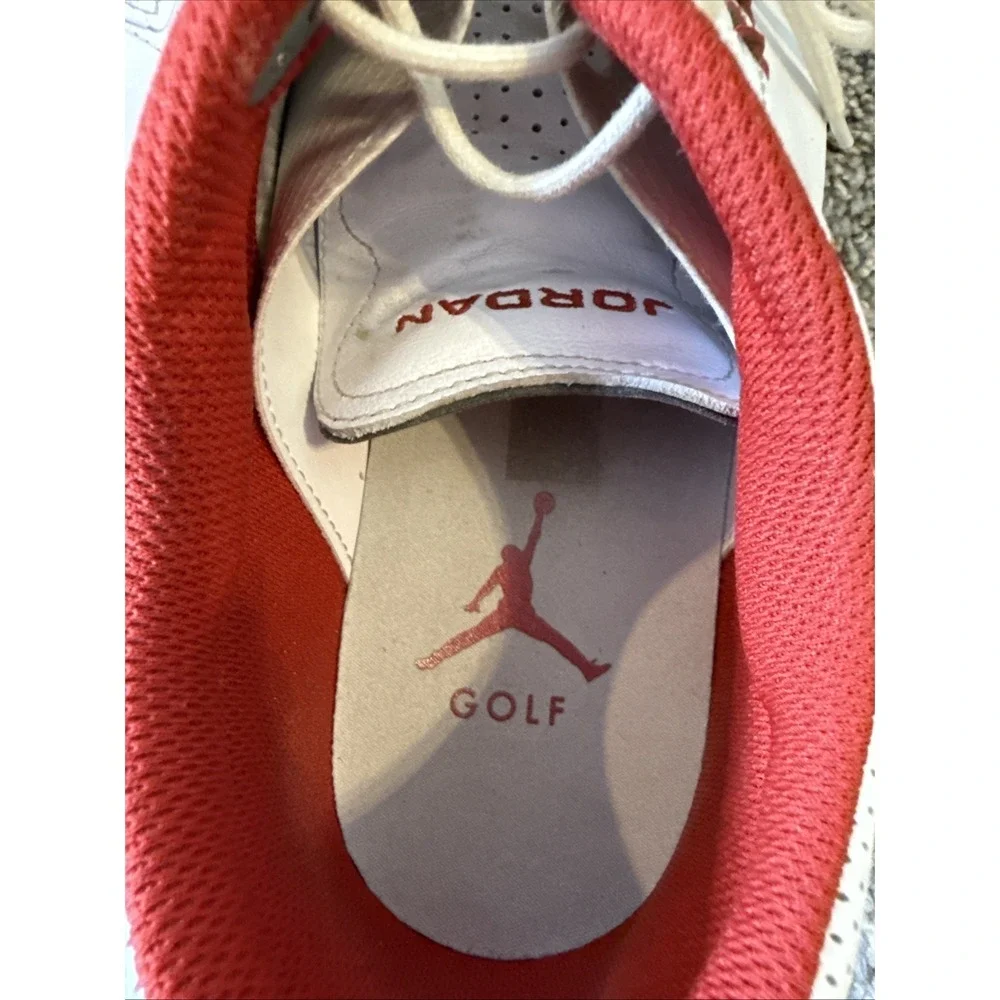 Nike Jordan ADG 5 Spikeless Golf Shoes White Red FQ6642-101 Size‎ 13